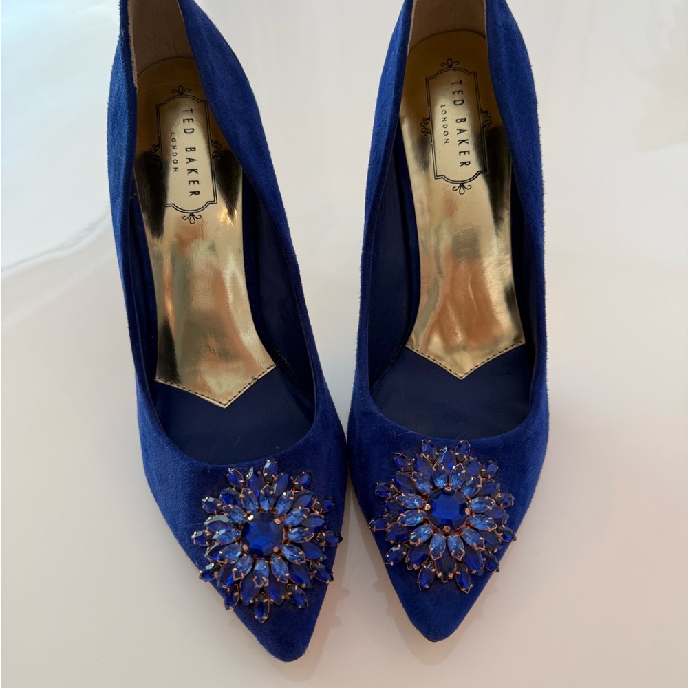 Ted Baker Royal Blue Embellished Heels